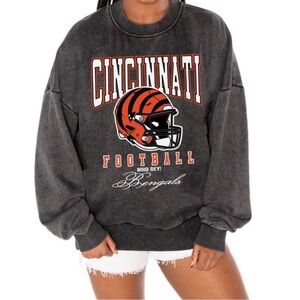 Cincinnati Bengals NFL Game Couture Oversized Women's Sweatshirt Size Small
